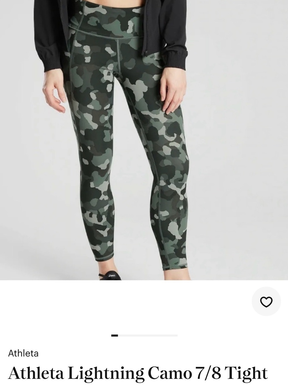 Athleta lightning Green Camo 7/8 High-Rise Leggings